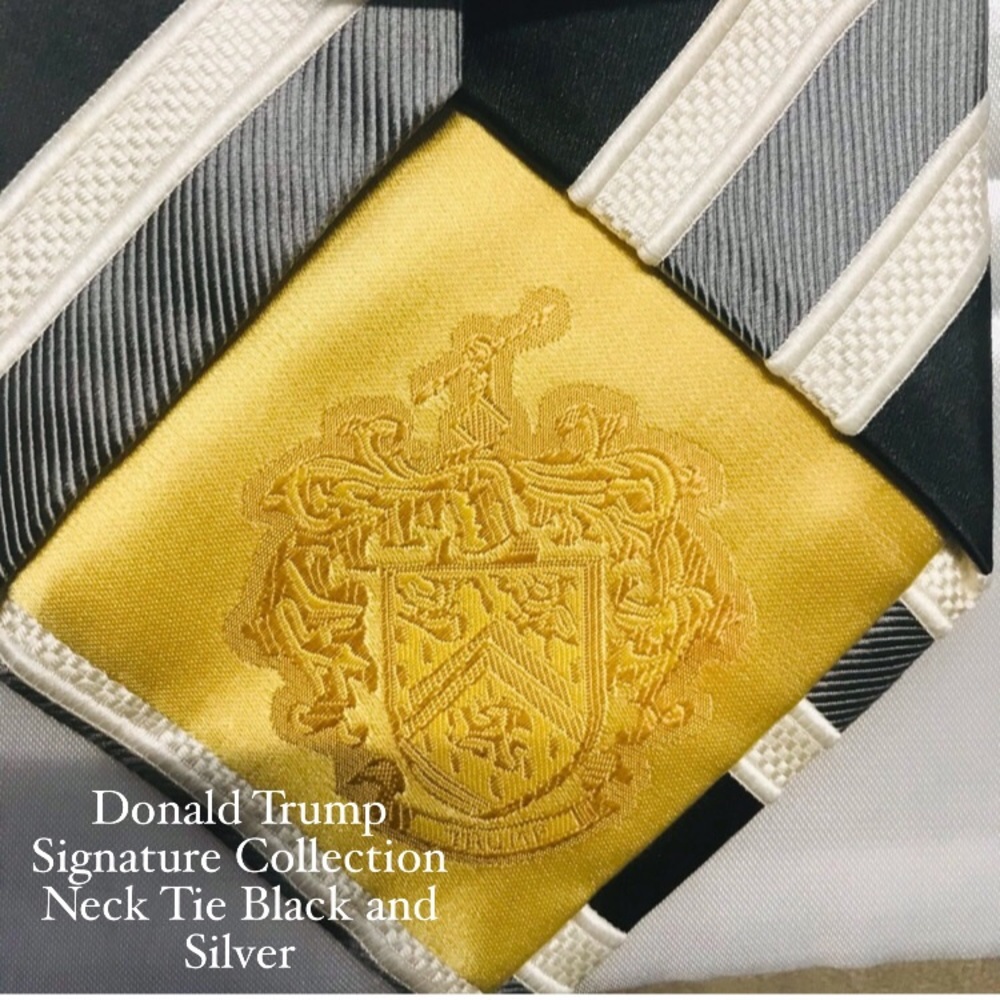 Donald Trump Signature Collection Neckties with Gold Bar Silk Material used